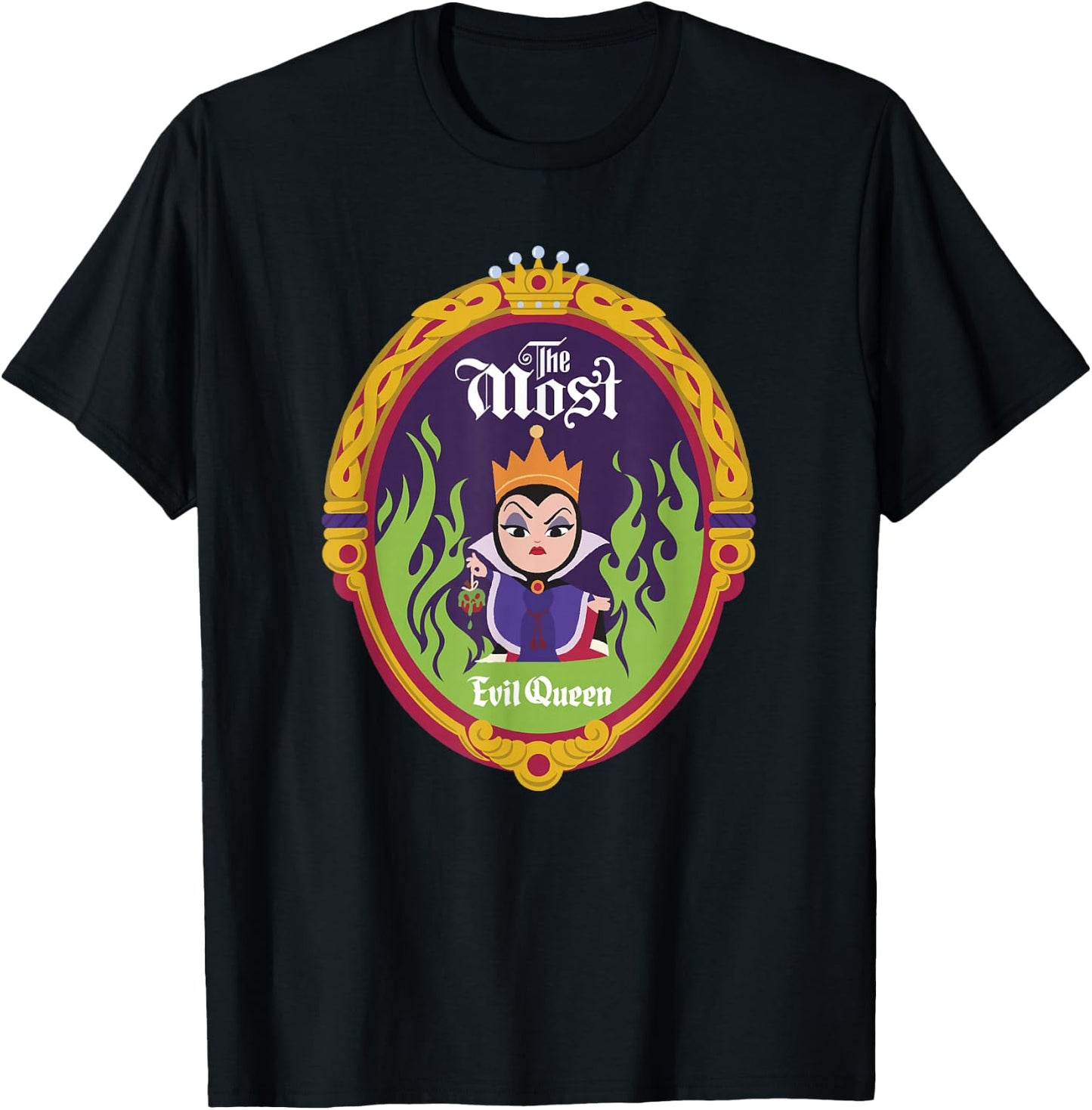 Disney Villains Kawaii The Most Evil Queen Chibi T-Shirt - T-Shirt | Black