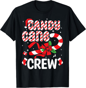 Candy Cane Crew - Funny Christmas Holiday Men Women T-Shirt - T-Shirt | Black