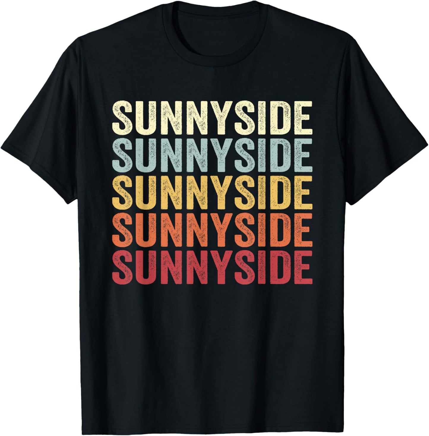 Sunnyside Washington Sunnyside WA Retro Vintage Text T-Shirt - T-Shirt | Black