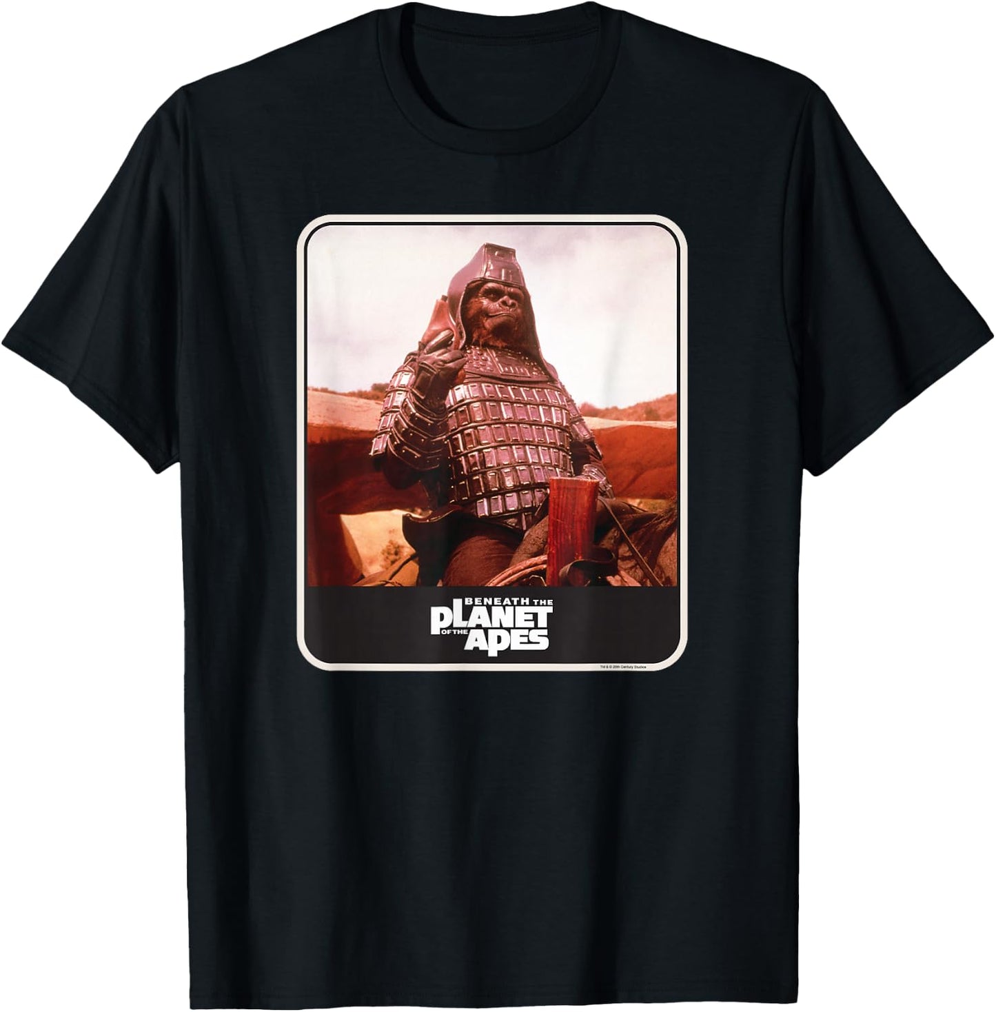 Beneath The Planet of The Apes 1970 Movie General Ursus T-Shirt - T-Shirt | Black