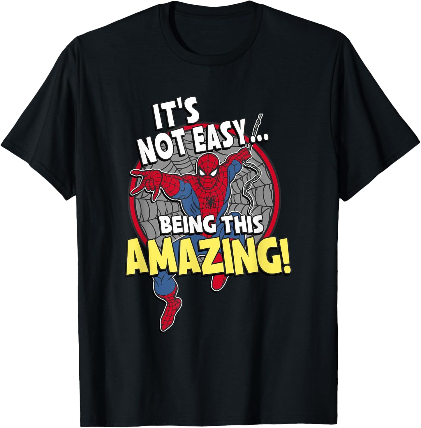 Marvel Comics Retro Classic Spider-Man! Being Amazing! T-Shirt - T-Shirt | Black