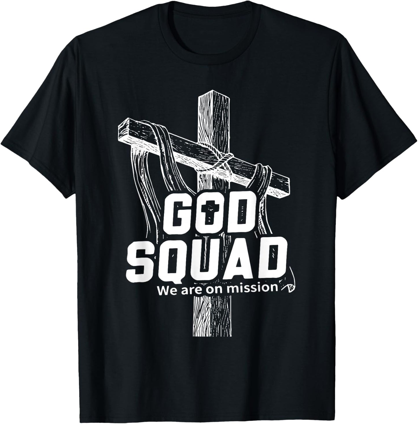 MABC God Squad White Text T-Shirt - T-Shirt | Black