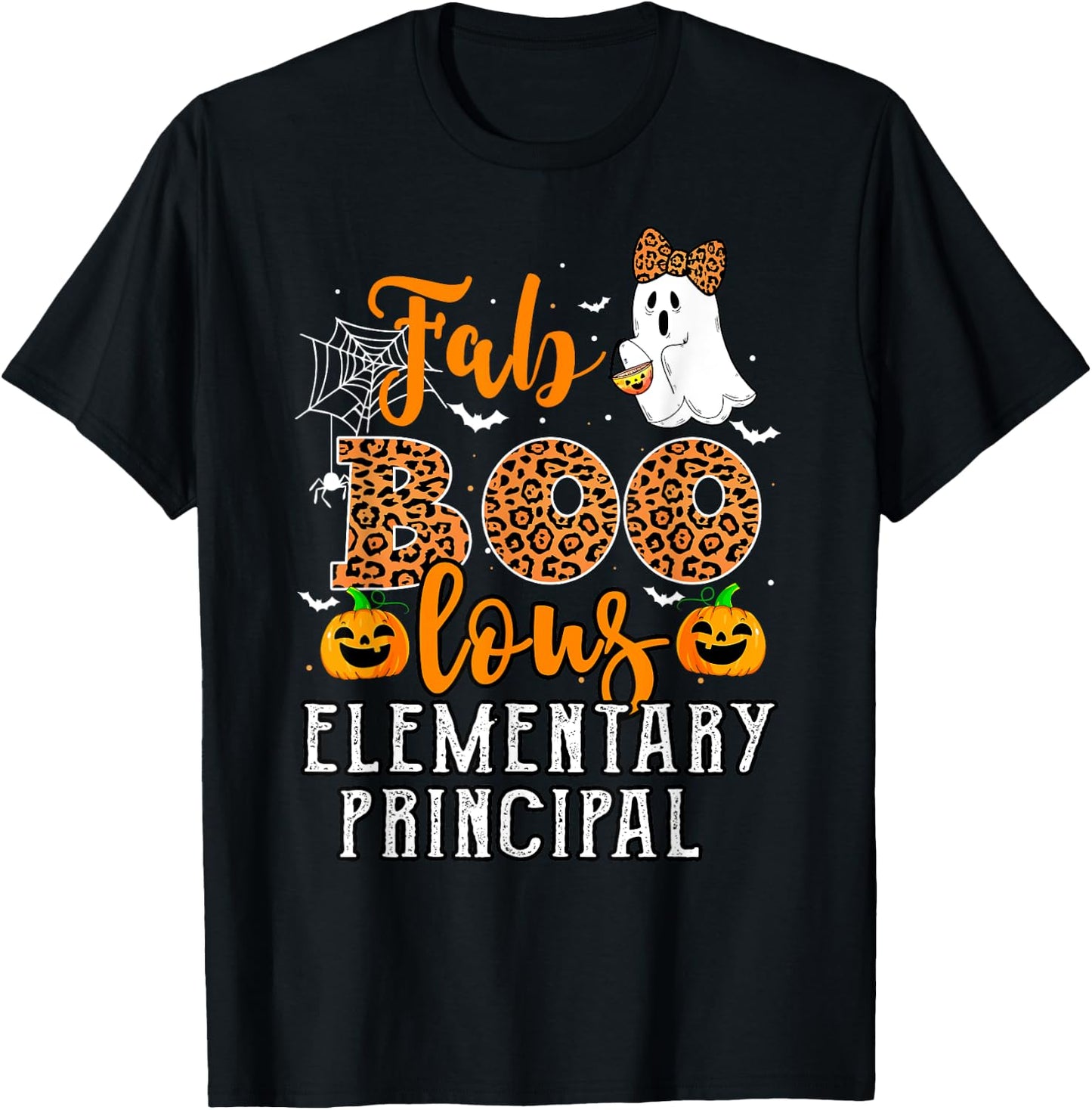 Leopard Halloween Costume Faboolous Elementary Principal T-Shirt - T-Shirt | Black
