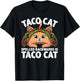 Cute Taco Cat Design Women Kids Taco Mexican Food T-Shirt - T-Shirt | Black