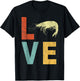 Retro Love Shrimp Lover Funny Shrimp Quote Vintage T-Shirt - T-Shirt | Black
