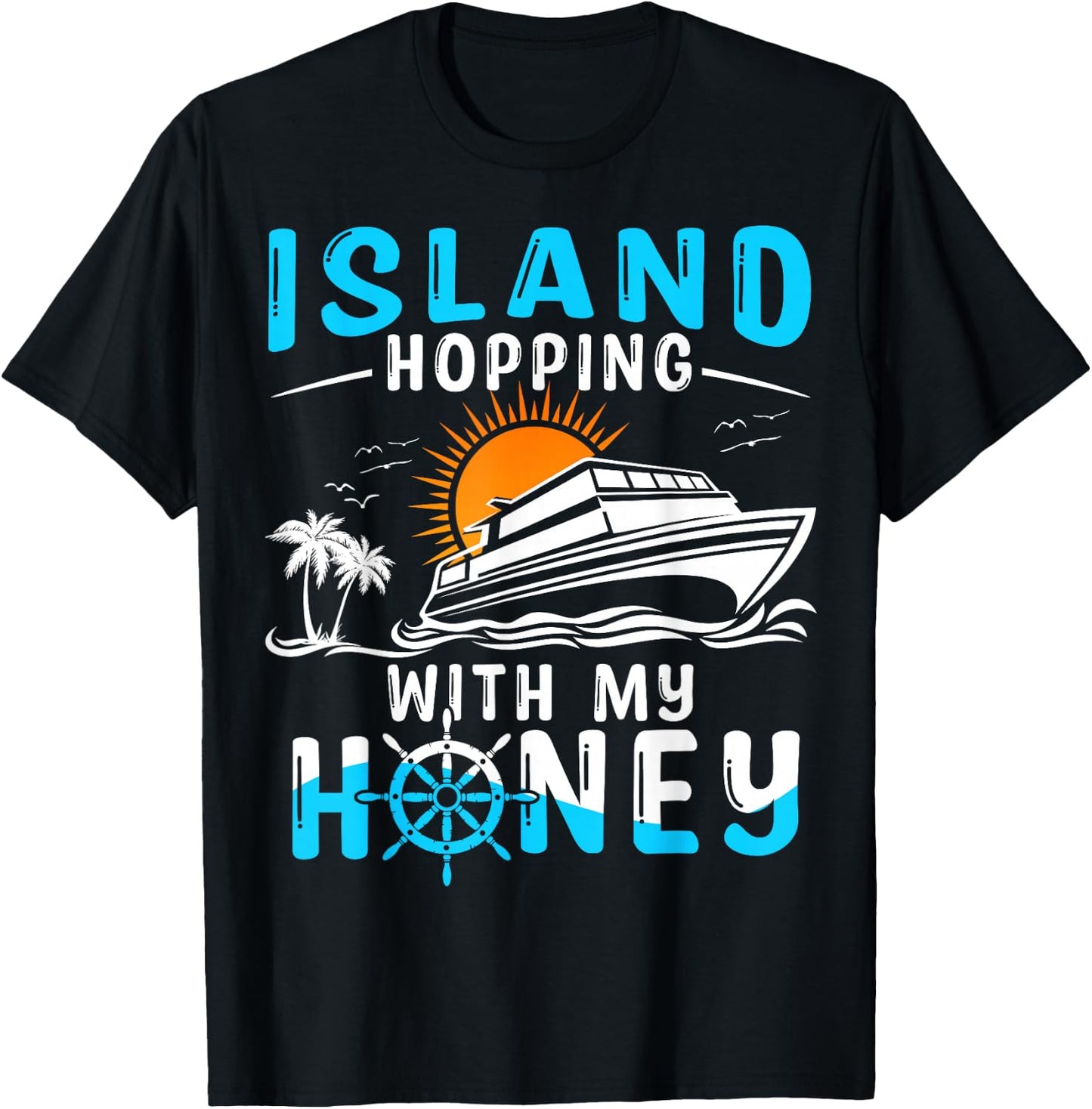 Island Hopping Couple Cruise T-Shirt - T-Shirt | Black