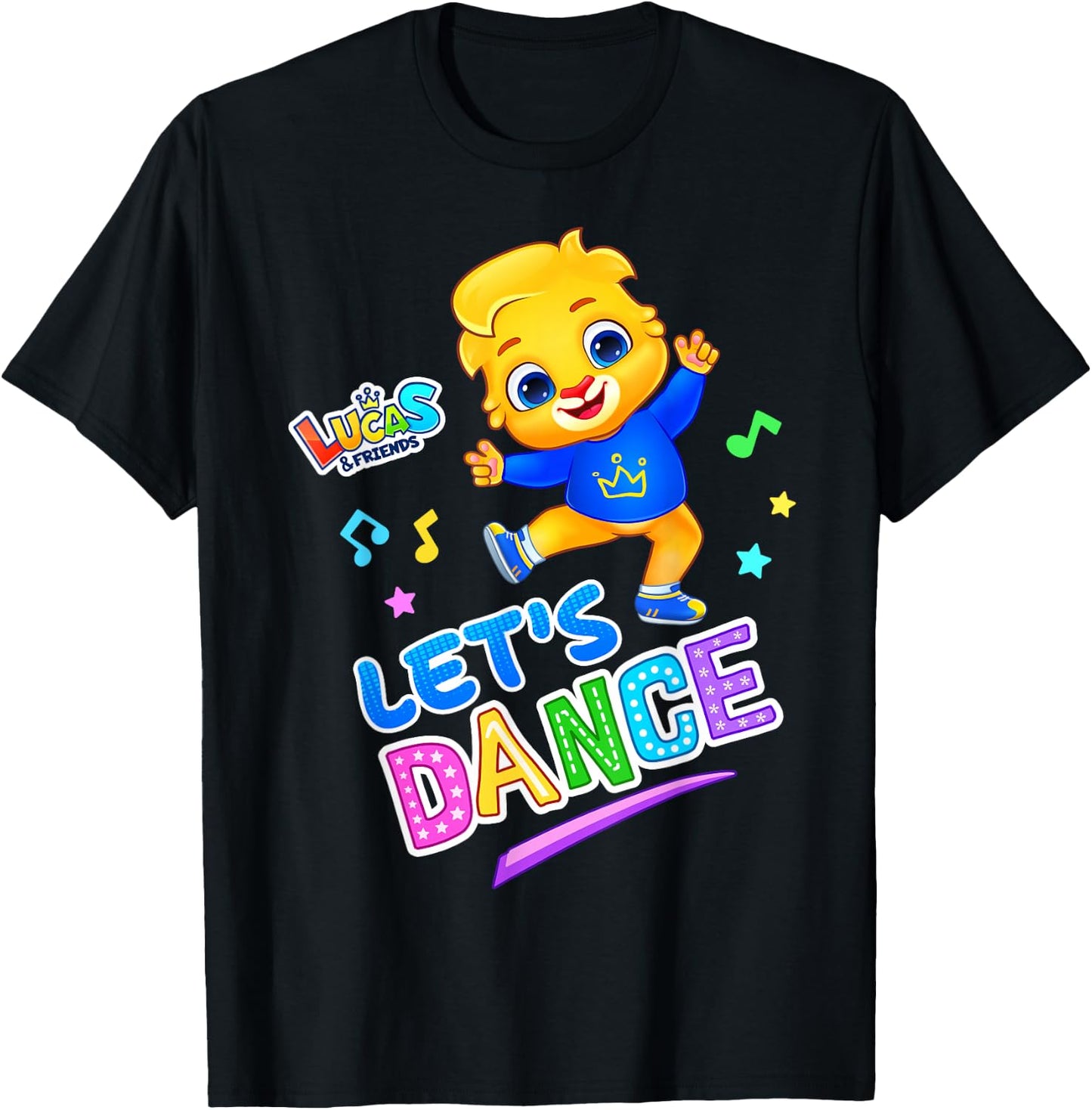 Let's Dance | Official Lucas & Friends by RV AppStudios T-Shirt - T-Shirt | Black