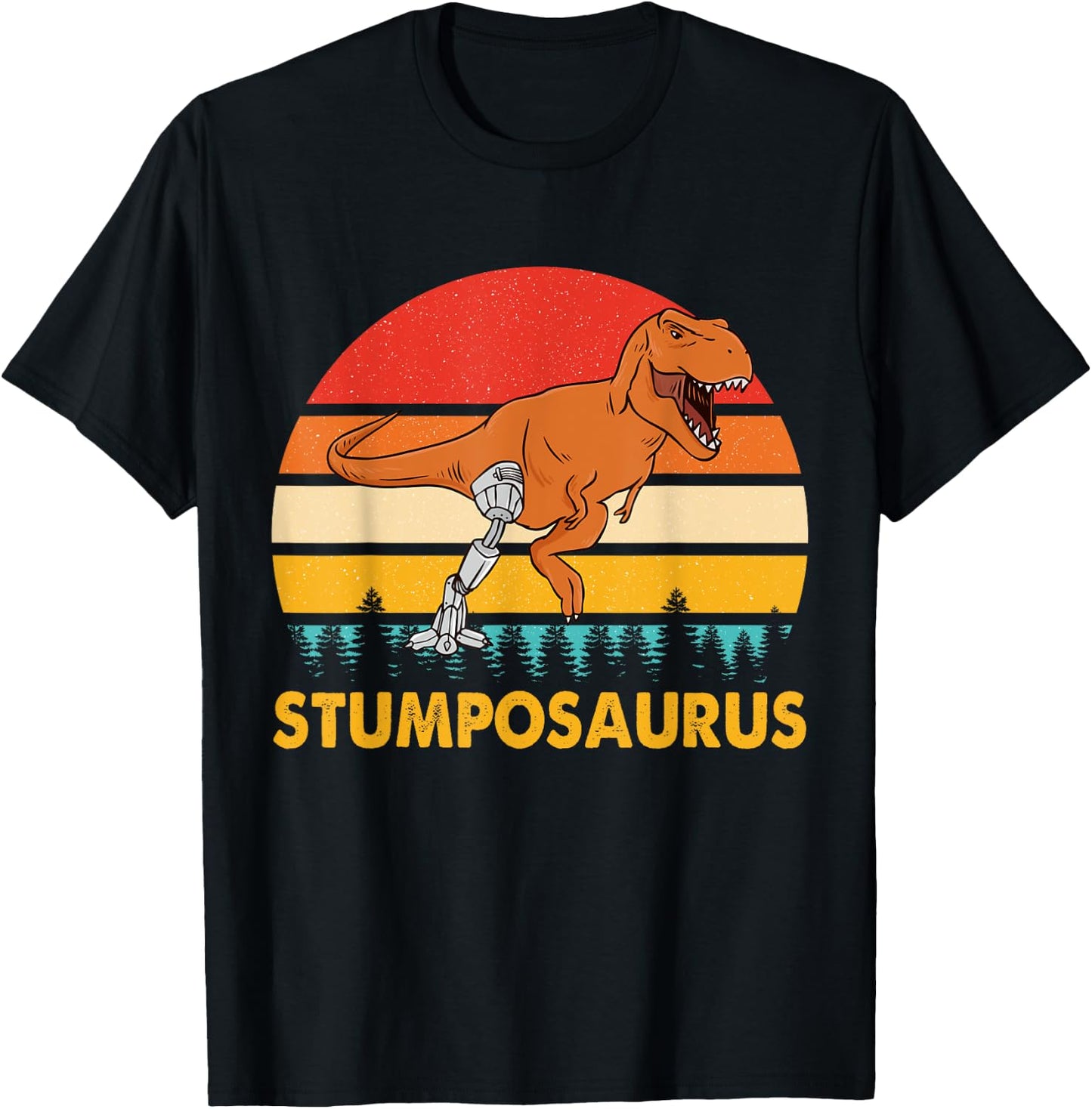 Funny Stumposaurus Vintage Apparel T-Shirt - T-Shirt | Black