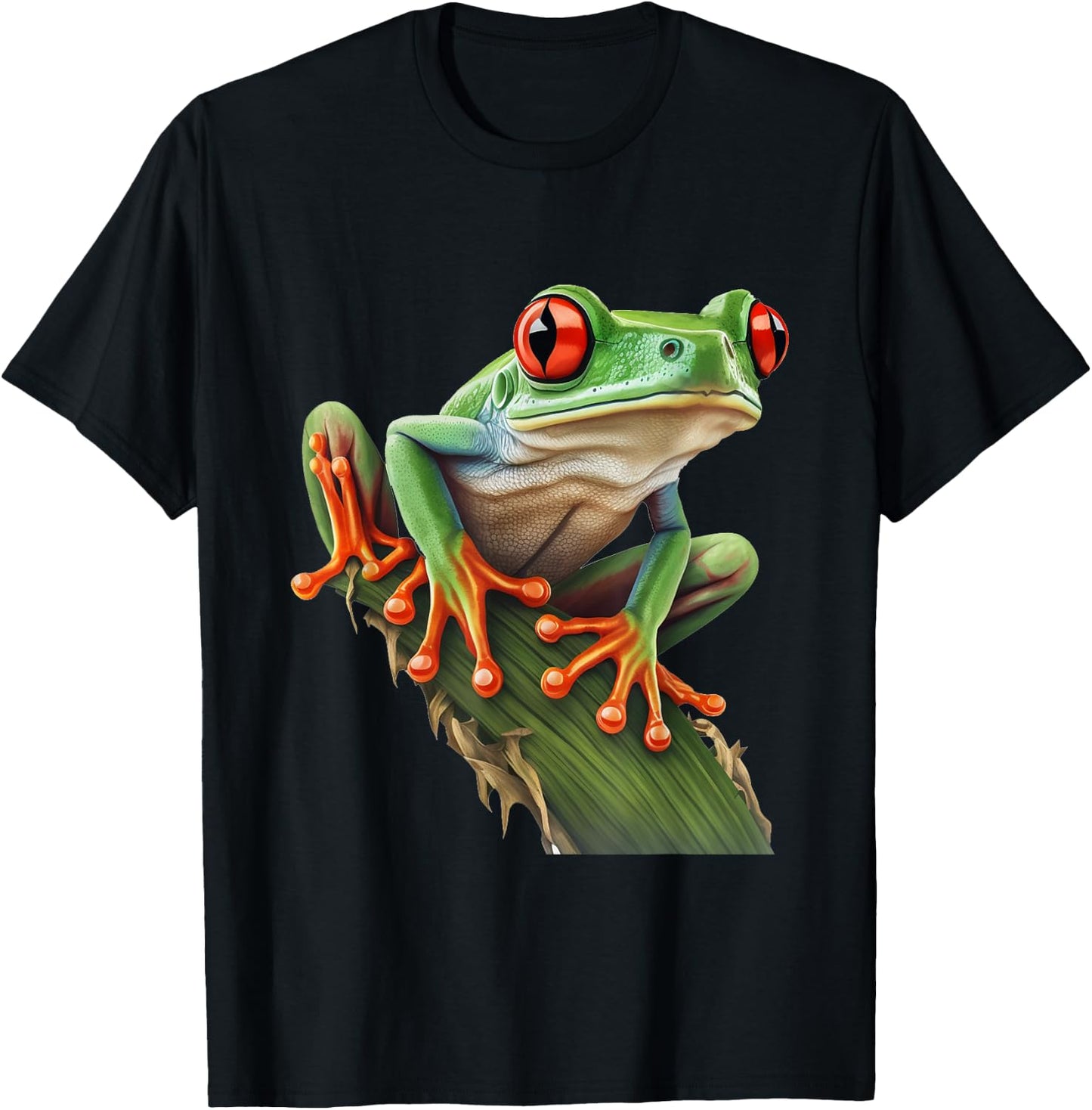 Red Eyed Tree Frog Rainforest Amphibian Leaping Frog T-Shirt - T-Shirt | Black