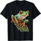 Red Eyed Tree Frog Rainforest Amphibian Leaping Frog T-Shirt - T-Shirt | Black