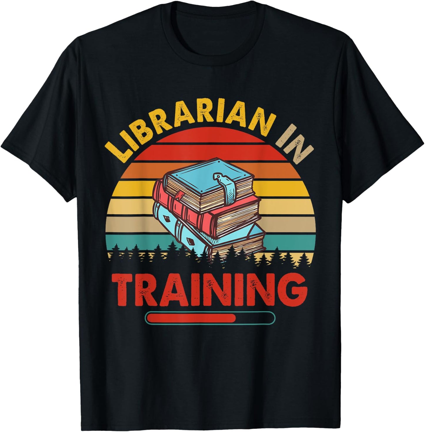 Vintage Retro Librarian In Training Costume Proud Future Job T-Shirt - T-Shirt | Black