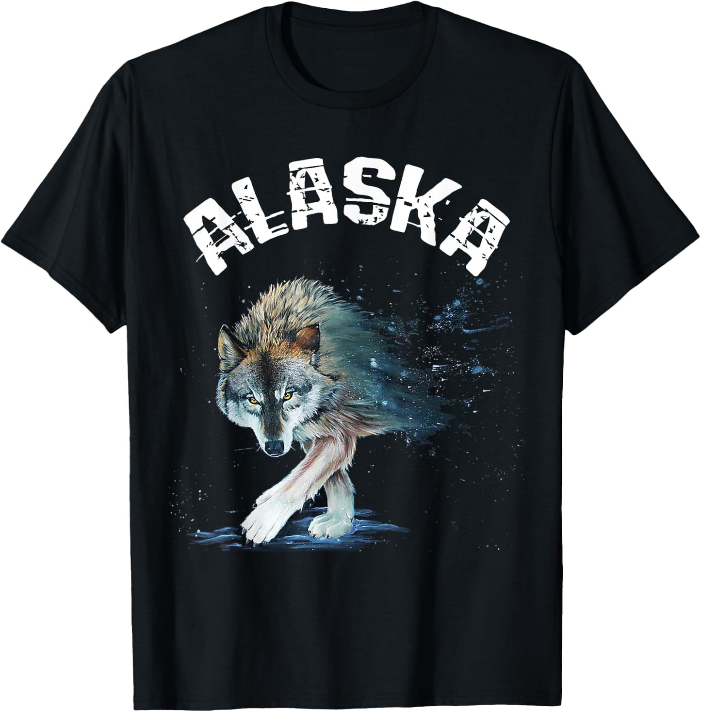 Alaska Wolf T-Shirt - T-Shirt | Black