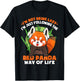 I'm Not Being Lazy | Funny Red Panda T-Shirt - T-Shirt | Black