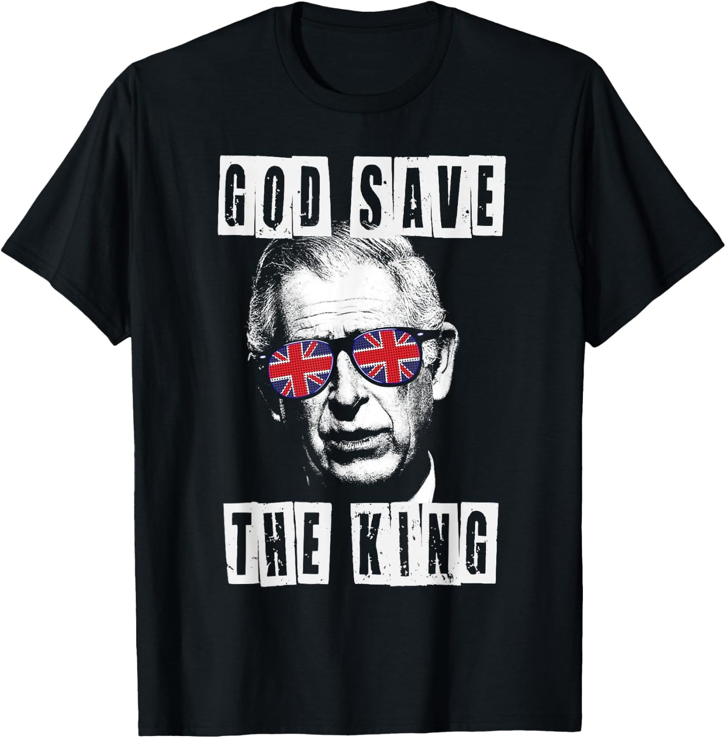 God Save The King. King's Coronation. Union Jack Charles T-Shirt - T-Shirt | Black