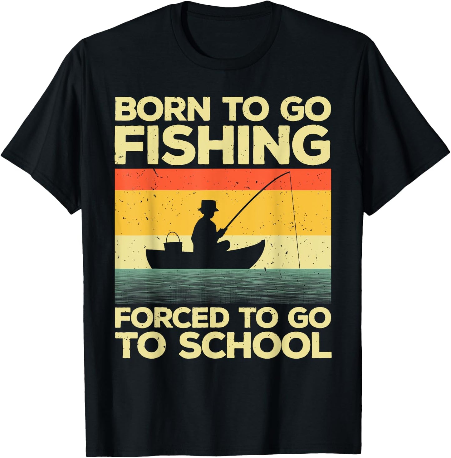 Unique Fishing Gift Fisherman Accessories & Stuff Adults Kids Black Cotton 65% Polyester 35% Short Sleeve Classic Fit Small T-Shirt - T-Shirt | Black