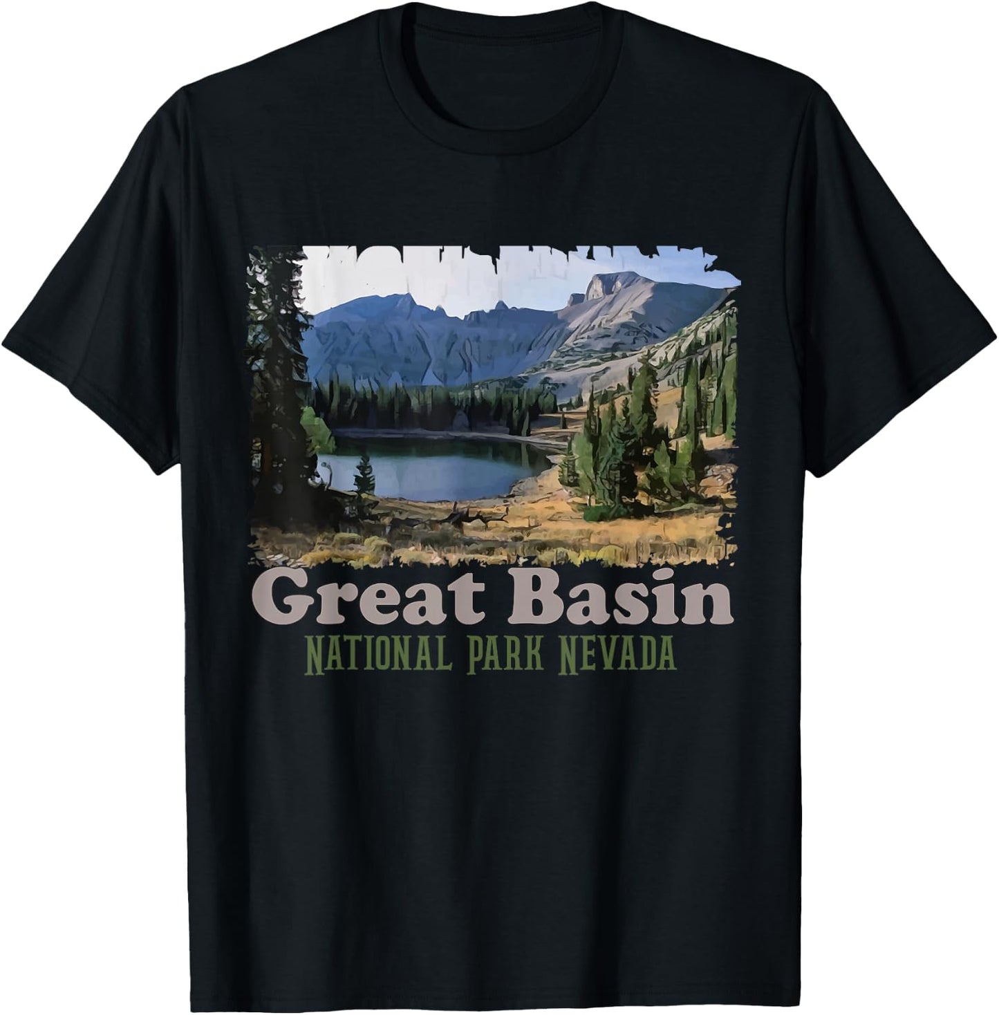 Great Basin National Park Trail 2026 Explore Nevada Camping T-Shirt - T-Shirt | Black
