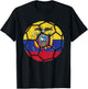 Ecuador Fans Ecuador Flag World Soccer Jersey Football T-Shirt - T-Shirt | Black