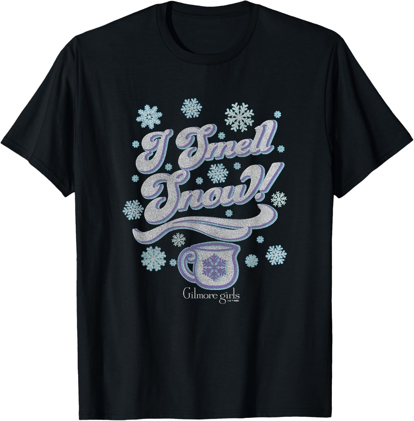Gilmore Girls Christmas I Smell Snow! Vintage Logo T-Shirt - T-Shirt | Black
