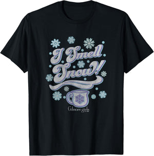 Gilmore Girls Christmas I Smell Snow! Vintage Logo T-Shirt - T-Shirt | Black