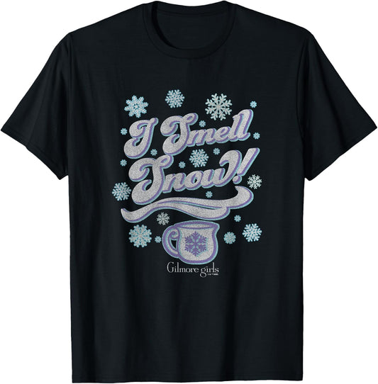 Gilmore Girls Christmas I Smell Snow! Vintage Logo T-Shirt - T-Shirt | Black