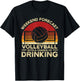 Funny Weekend Forecast Volleyball Retro Setter Vintage T-Shirt - T-Shirt | Black