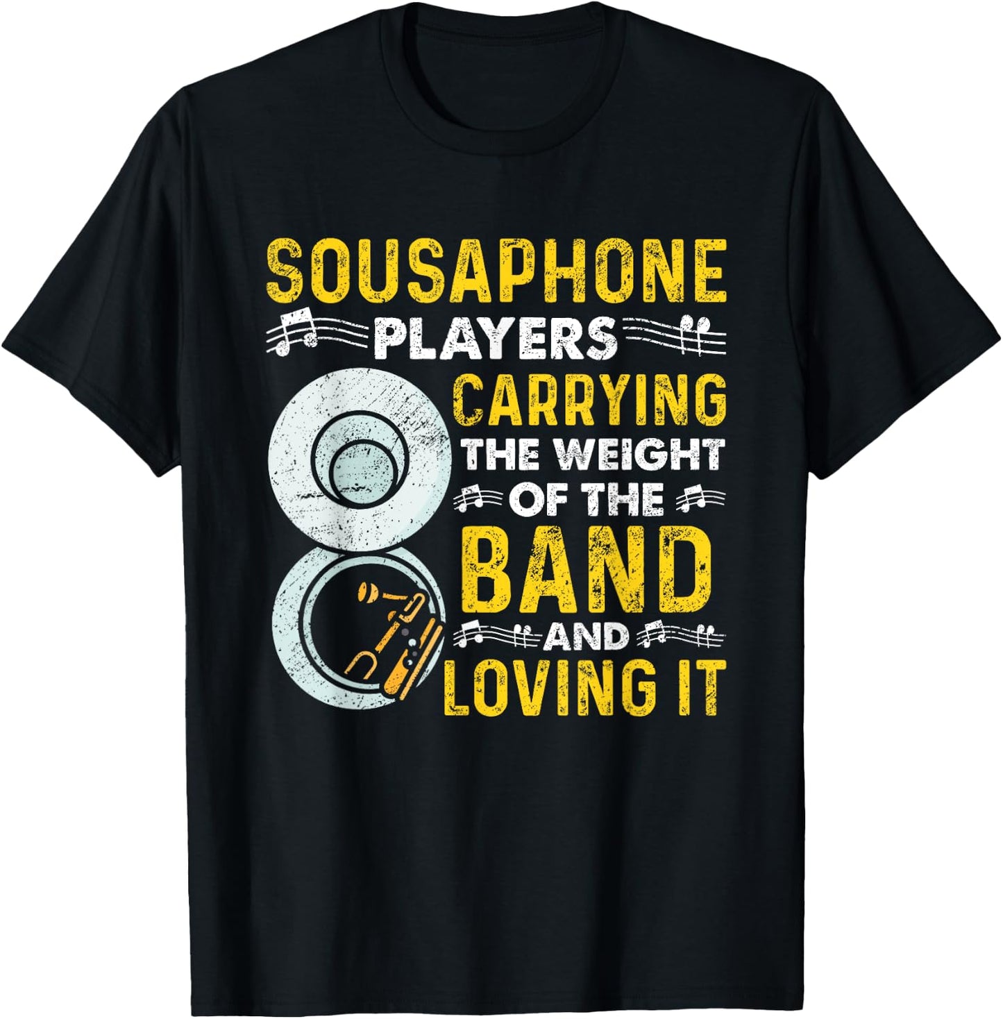 Funny sousaphone brass band player marching band Sousaphone T-Shirt - T-Shirt | Black