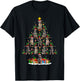 Xmas Lights Santa Australian Cattle Dog Christmas Tree T-Shirt - T-Shirt | Black