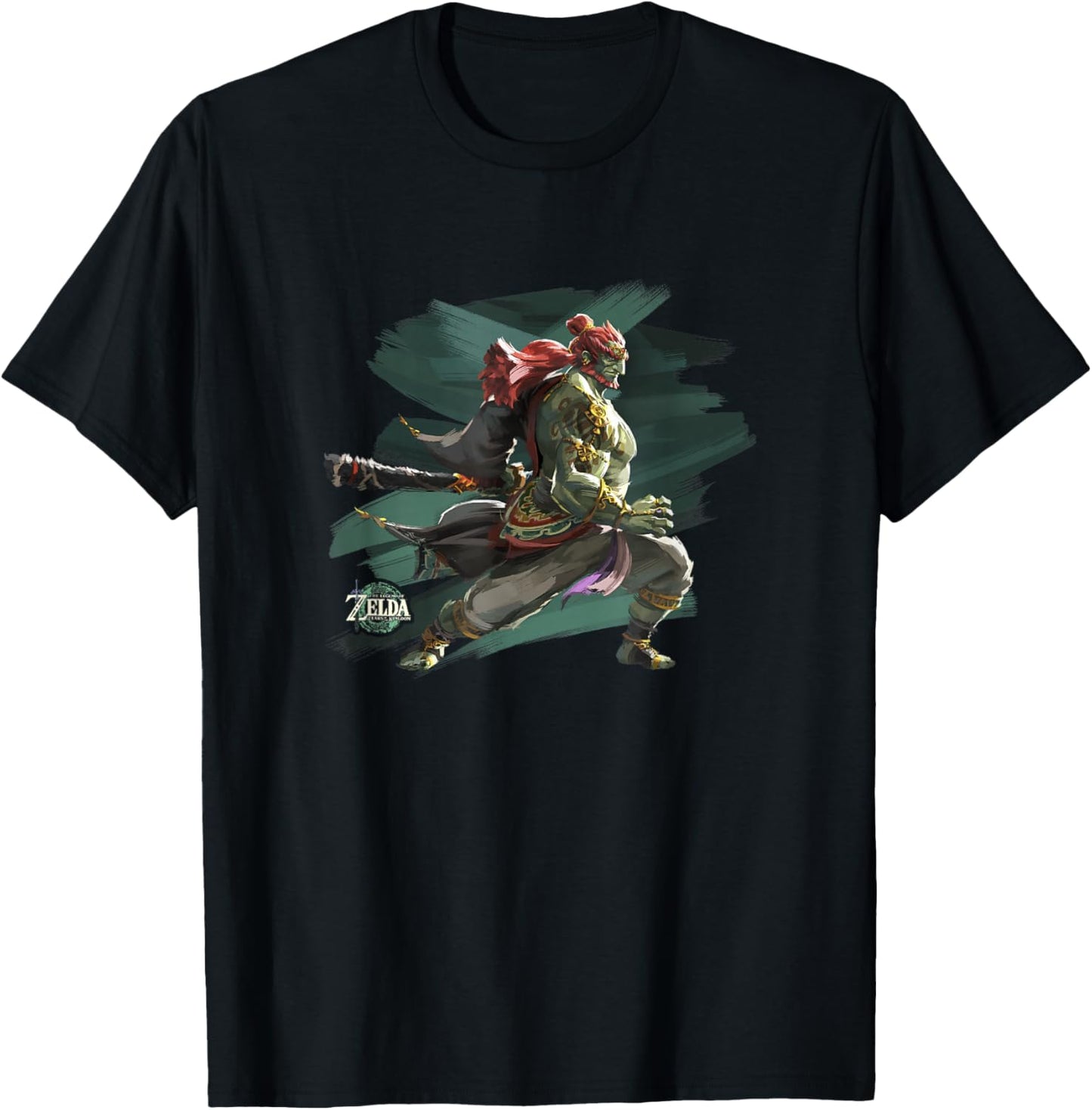 The Legend of Zelda Tears of The Kingdom Ganondorf Brush Art T-Shirt - T-Shirt | Black