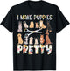 I Make Puppies Pretty Funny Dog Groomer Grooming Floral Dog T-Shirt - T-Shirt | Black