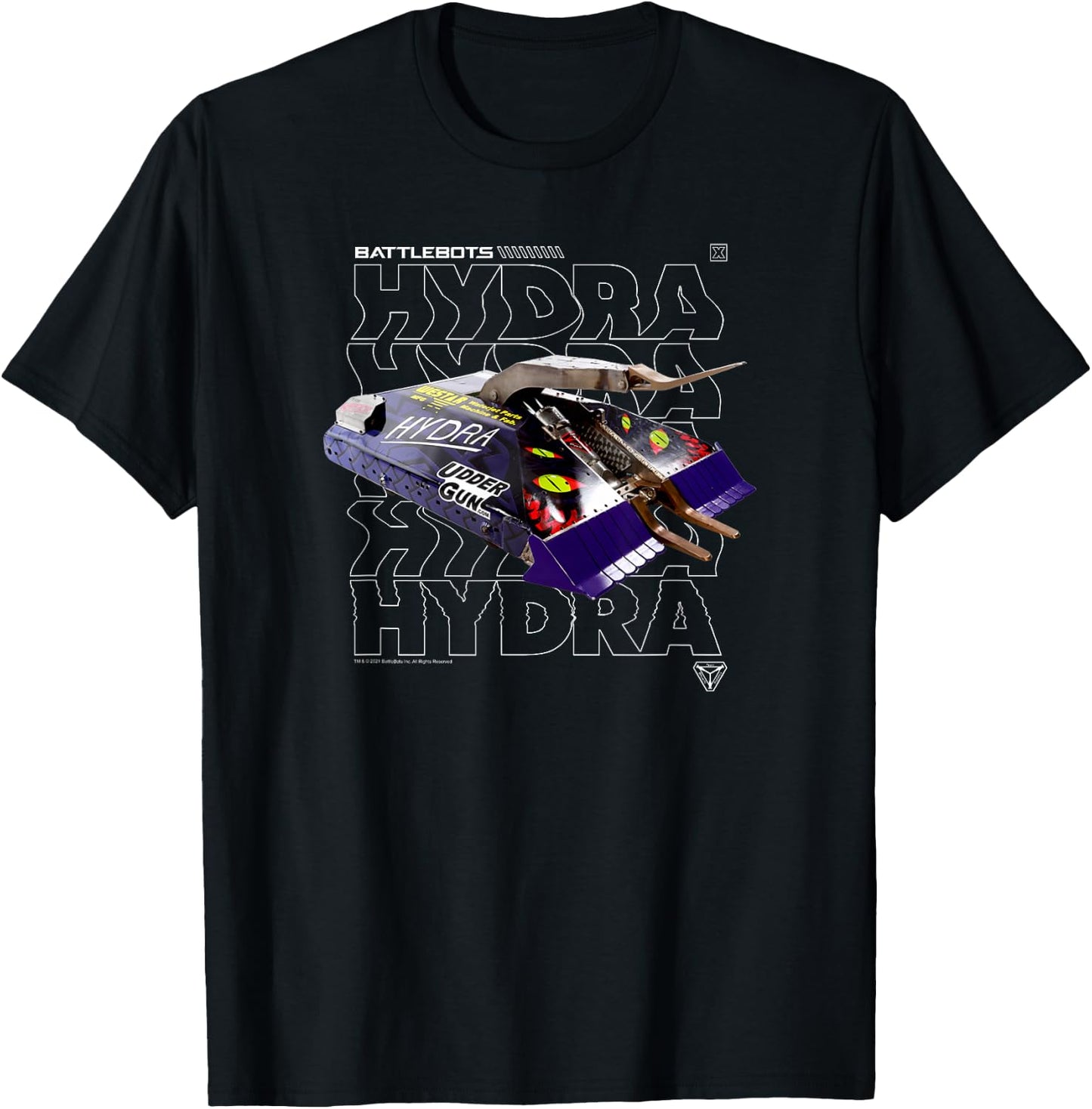 BattleBots Hydra BattleBot Logo Stack T-Shirt - T-Shirt | Black