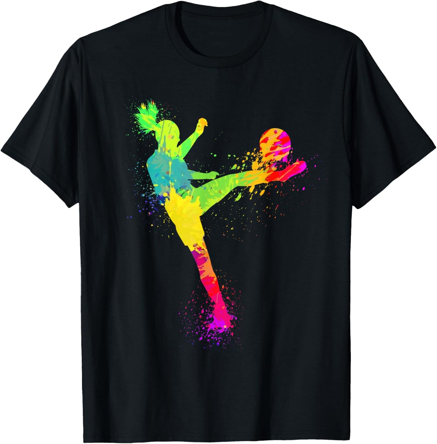 Cool Soccer Design Girls Soccer Player Sport Lover T-Shirt - T-Shirt | Black