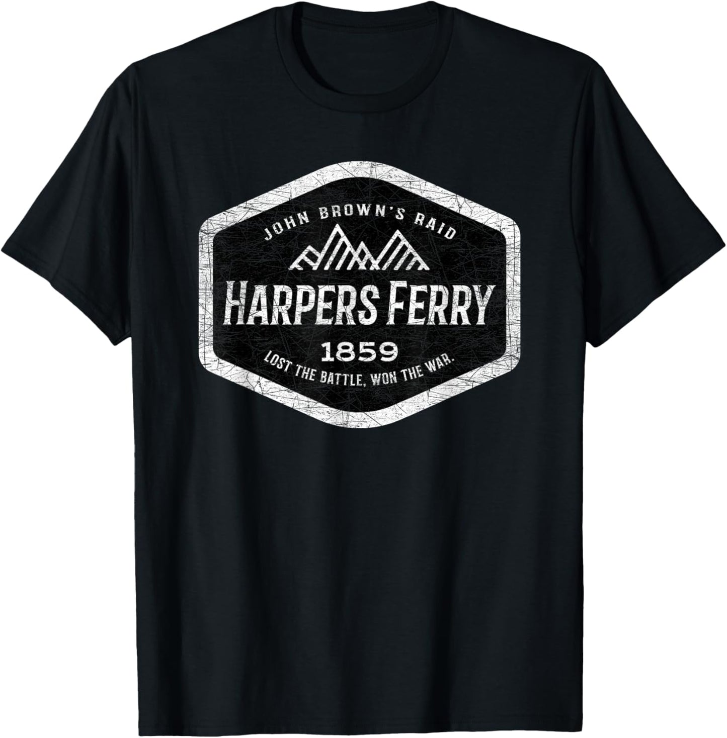 Harpers Ferry: John Brown's Civil War Abolitionist T-Shirt - T-Shirt | Black