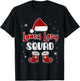Lunch Lady Squad Leopard Santa's Hat Christmas Lunch Lady T-Shirt - T-Shirt | Black