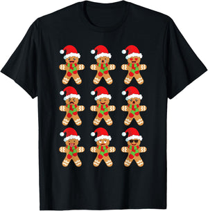 Gingerbread Shirt Funny Cute Christmas Gingerbread Man T-Shirt - T-Shirt | Black