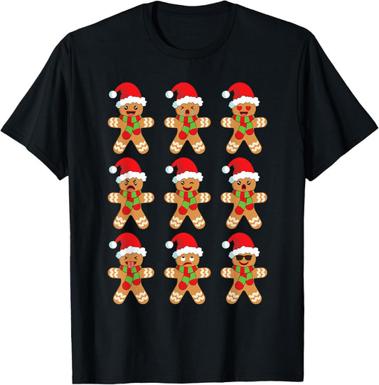 Gingerbread Shirt Funny Cute Christmas Gingerbread Man T-Shirt - T-Shirt | Black