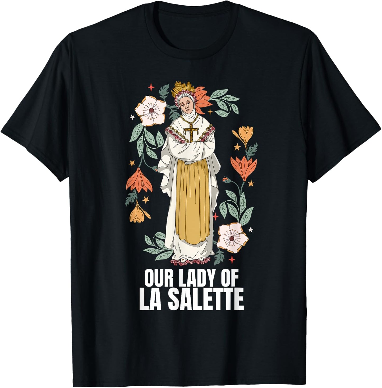 Our Lady Of La Salette Marian Catholic T-Shirt - T-Shirt | Black