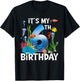 Kids 6 Year Old Ocean Life Whale Dolphin Shark 6th Birthday T-Shirt - T-Shirt | Black