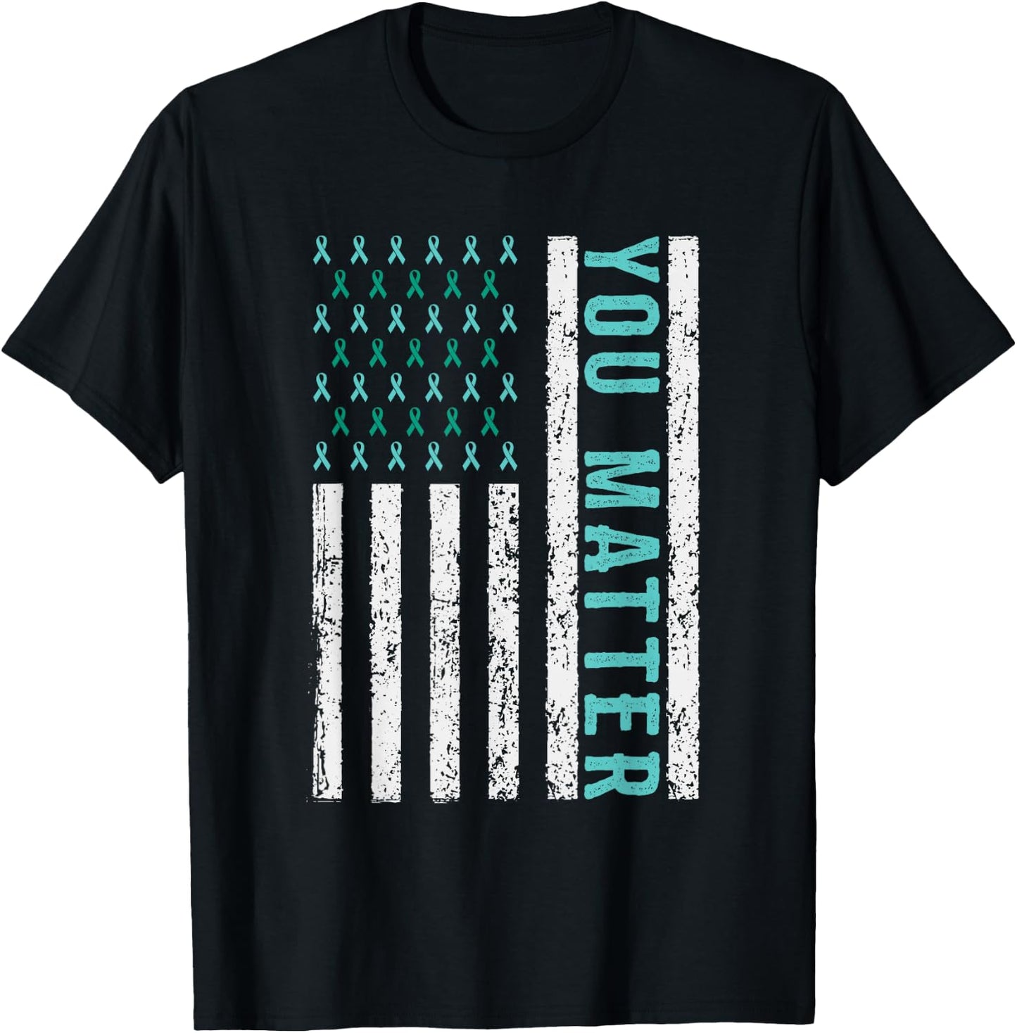 Suicide Awareness You Matter Mental Health Awareness T-Shirt - T-Shirt | Black