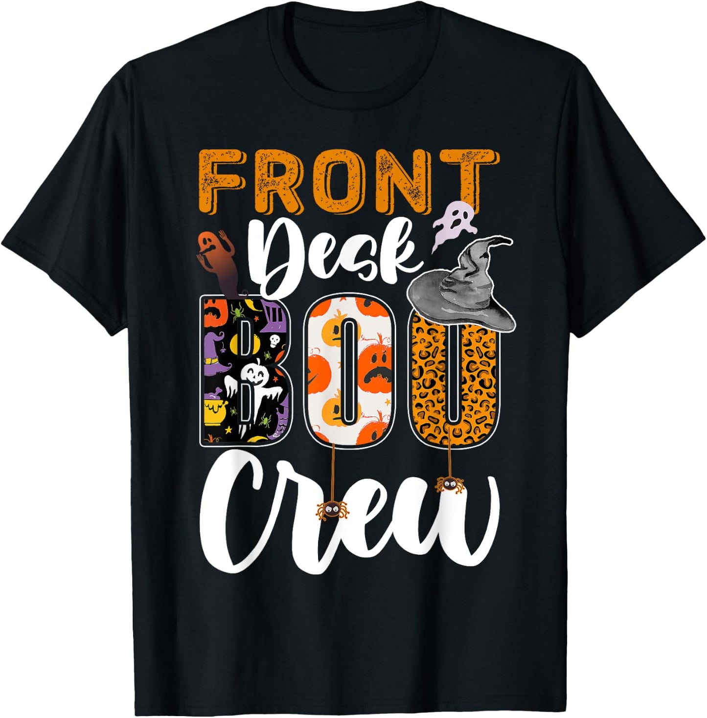 Front Desk Boo Crew Halloween Matching Lobby T-Shirt - T-Shirt | Black