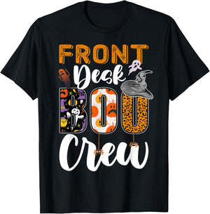 Front Desk Boo Crew Halloween Matching Lobby T-Shirt - T-Shirt | Black