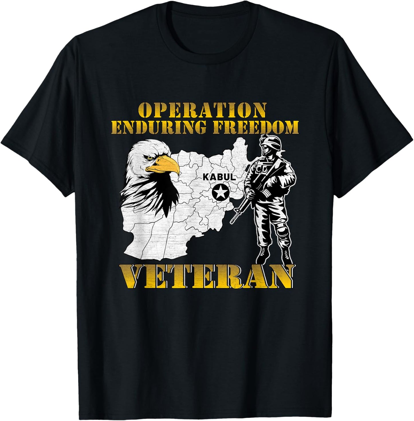 Operation Enduring Freedom OEF Combat Veteran Vintage T-Shirt - T-Shirt | Black