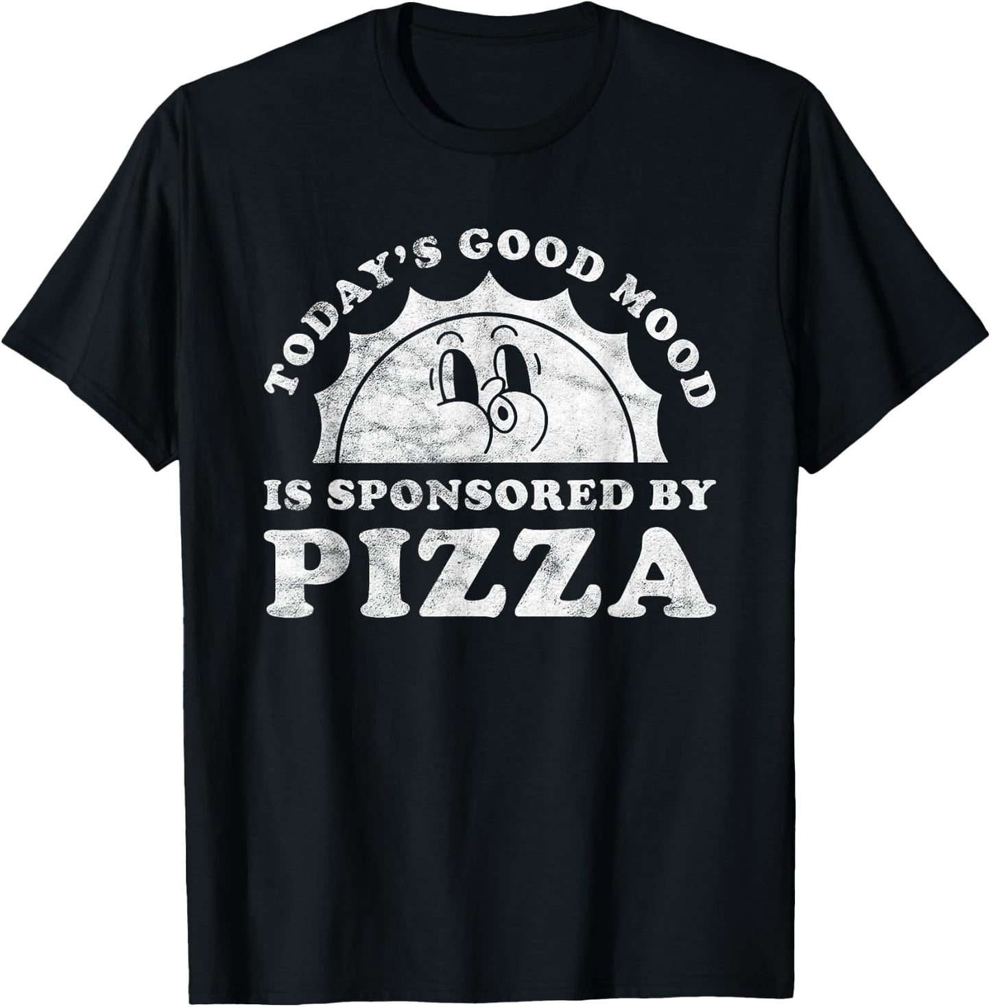 Funny Cute Retro Vintage Pizza T-Shirt - T-Shirt | Black