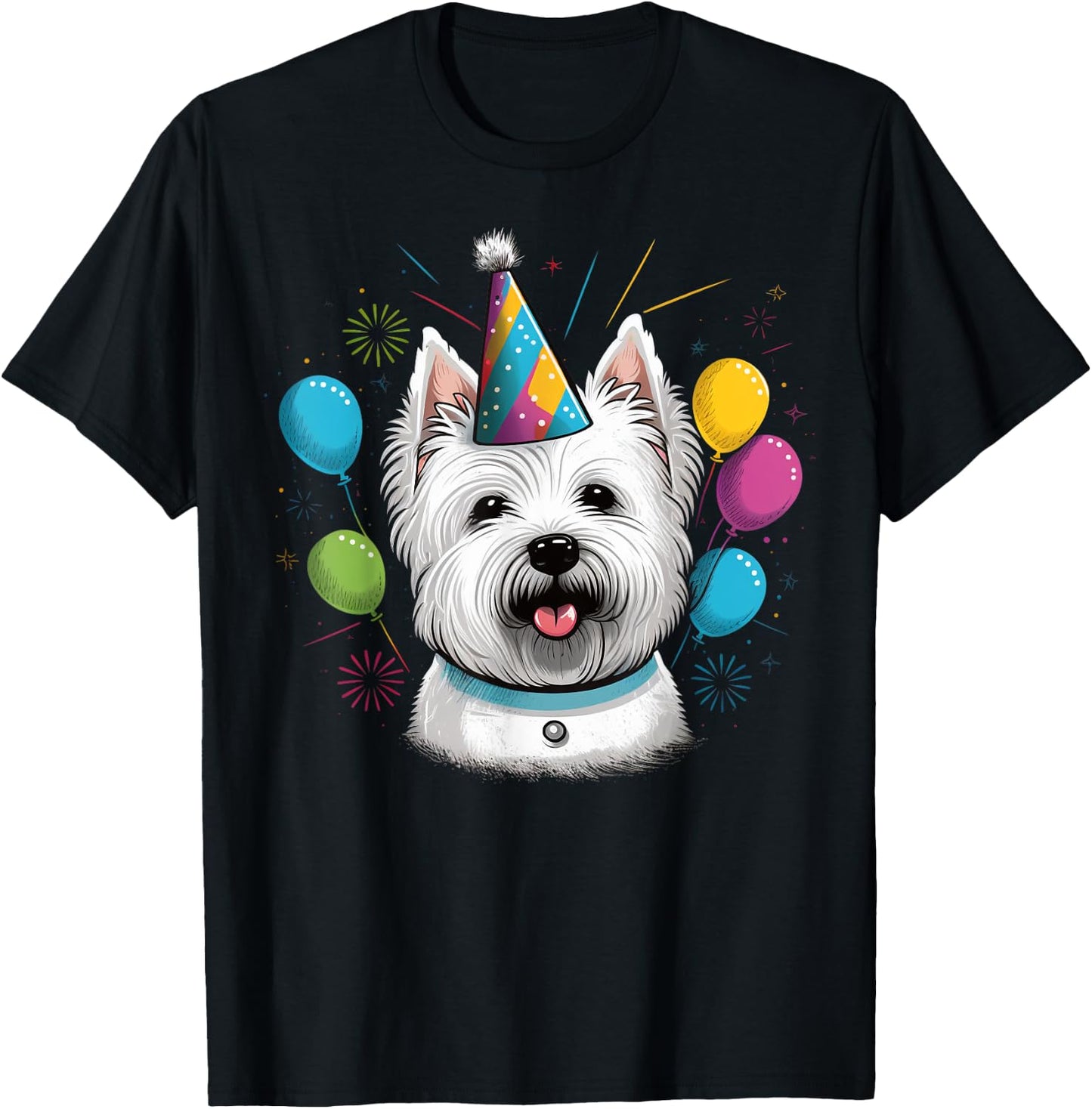 Westie Event Birthday Party West Highland White Terrier T-Shirt - T-Shirt | Black