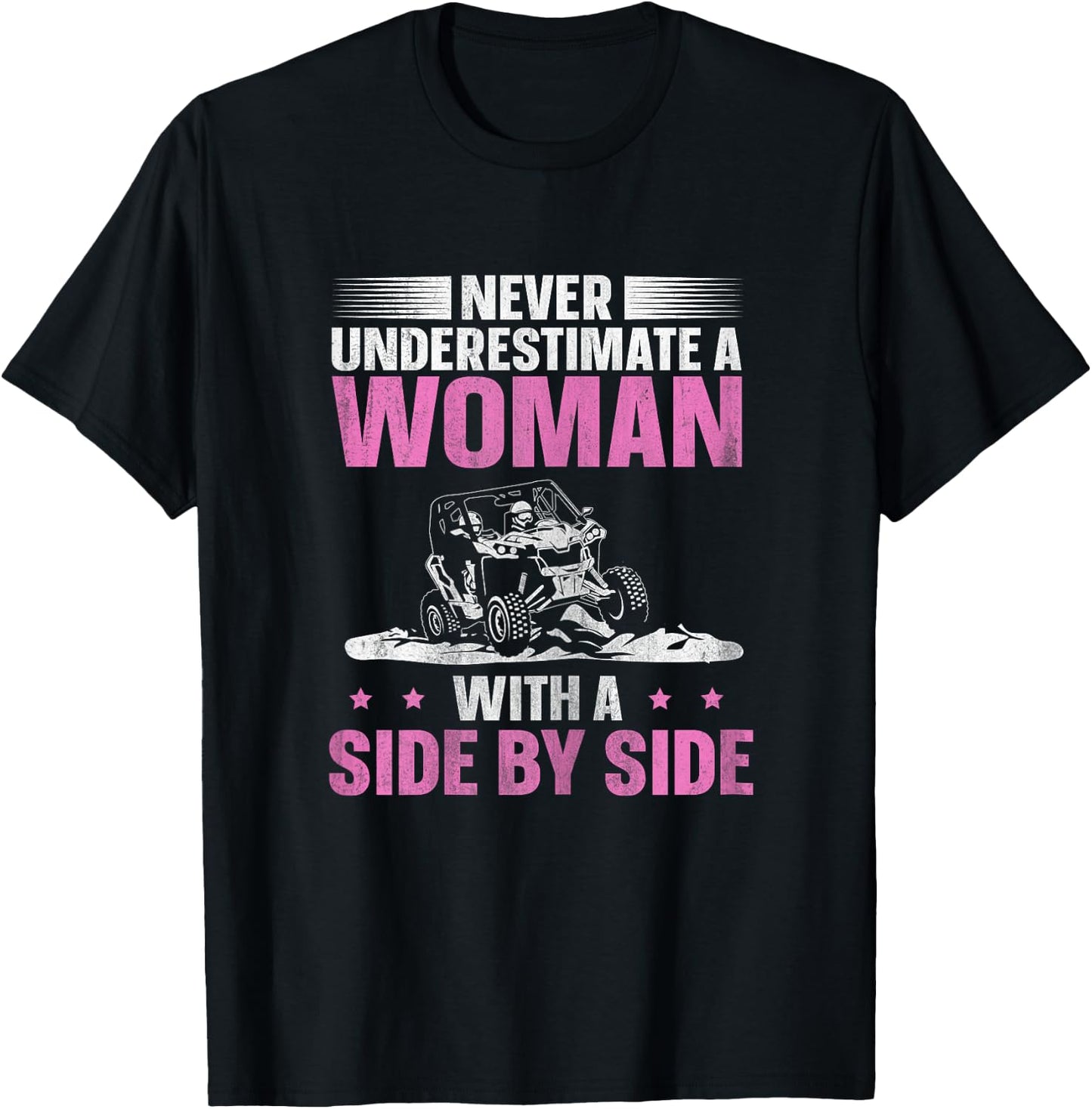 UTV SXS Riding Design for a UTV Girl T-Shirt - T-Shirt | Black