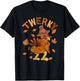 Twerky Thanksgiving Funny Turkey Butt Twerk Dance Pun 2023 T-Shirt - T-Shirt | Black