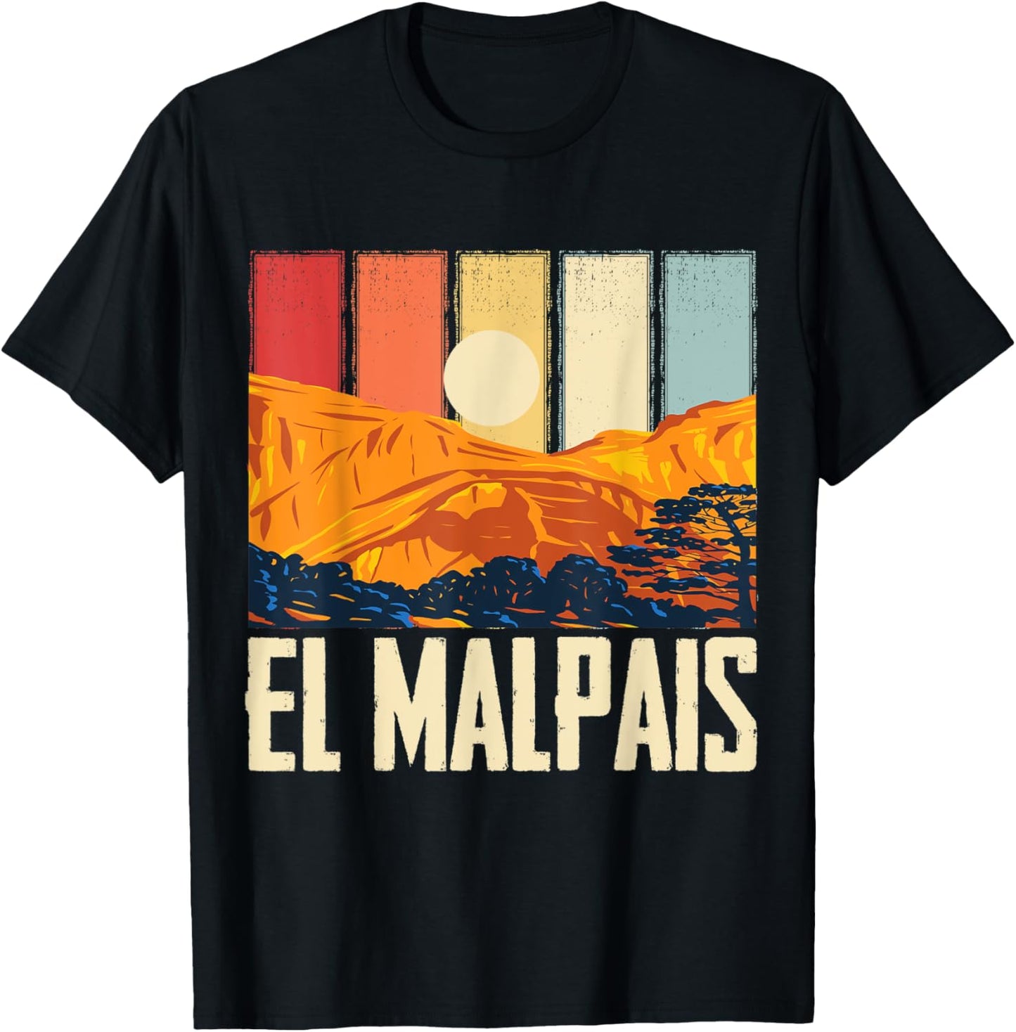 El Malpais Souvenir National Monument Mountain Ranges T-Shirt - T-Shirt | Black