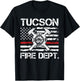 Tucson Arizona Fire Department Thin Red Line Fireman T-Shirt - T-Shirt | Black