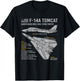 F-14 Tomcat F14 Aircraft Airplane Blueprint Facts. Small T-Shirt - T-Shirt | Black