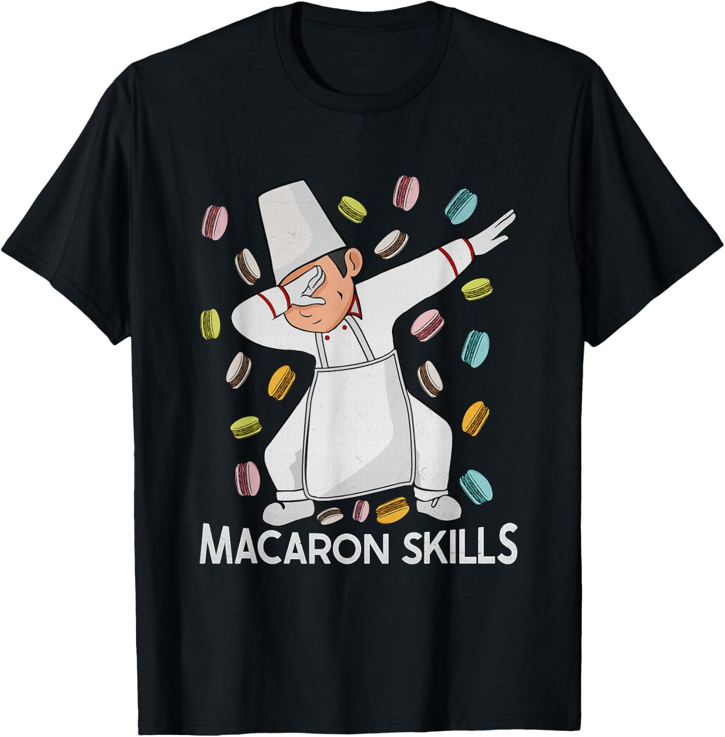 Macaron Chef Macaron Lovers Pastry Baking Macarons T-Shirt - T-Shirt | Black
