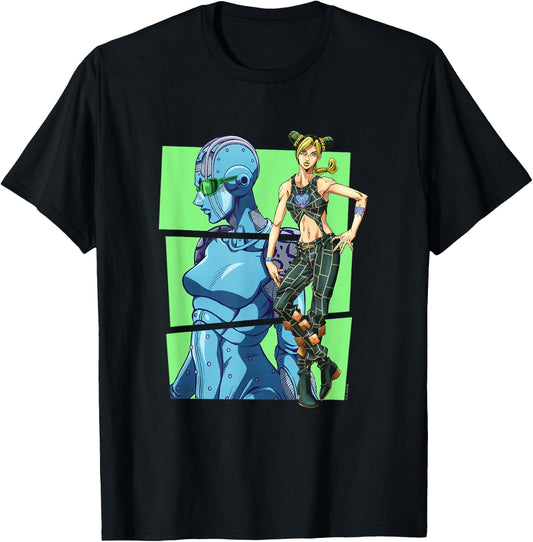 JoJo's Bizarre Adventure Part 6 Jolyne & Stone Ocean Blocks T-Shirt - T-Shirt | Black